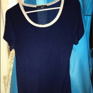 Blue tight fit shirt